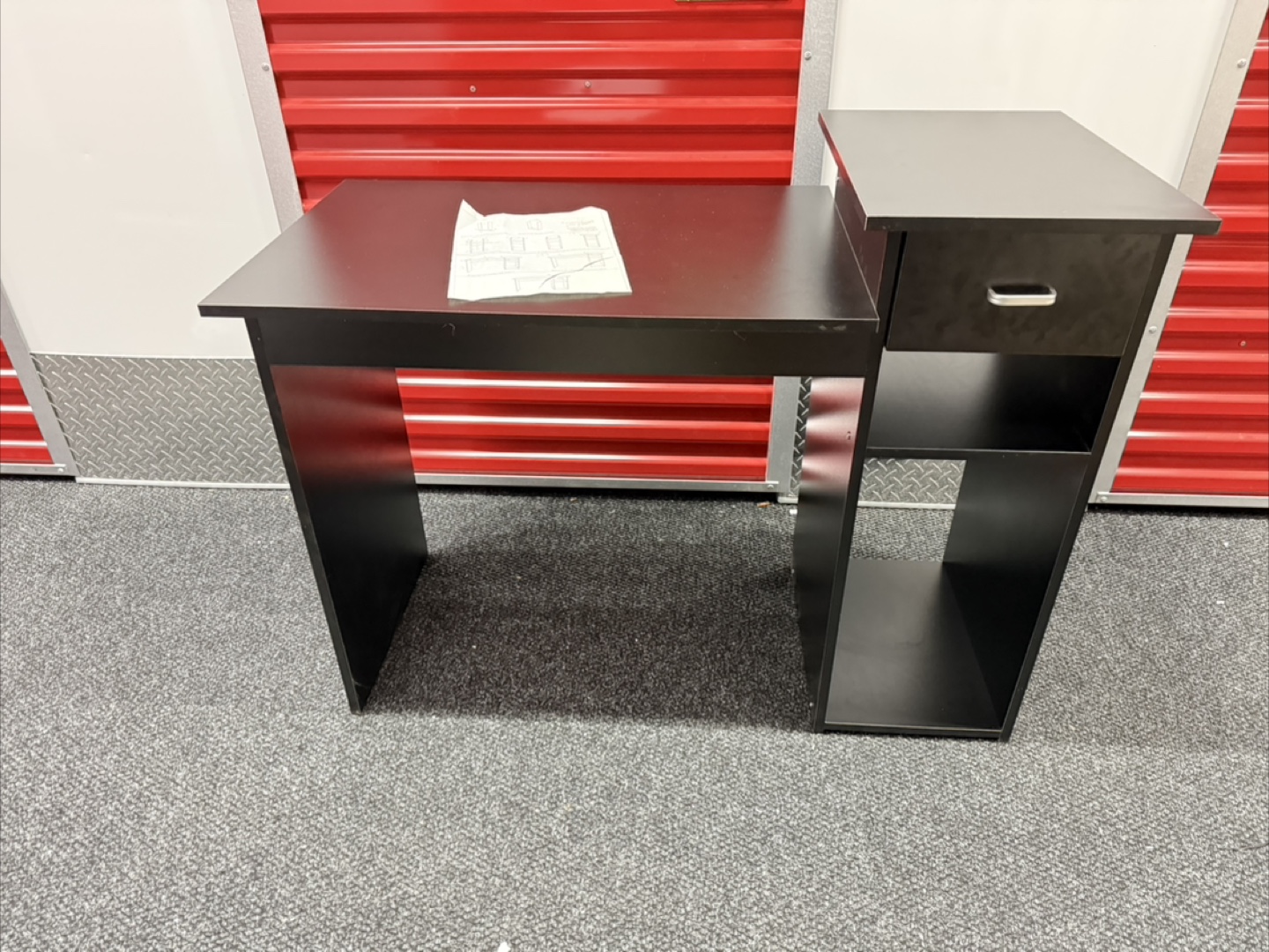 Black Desk with Storage - photo 4