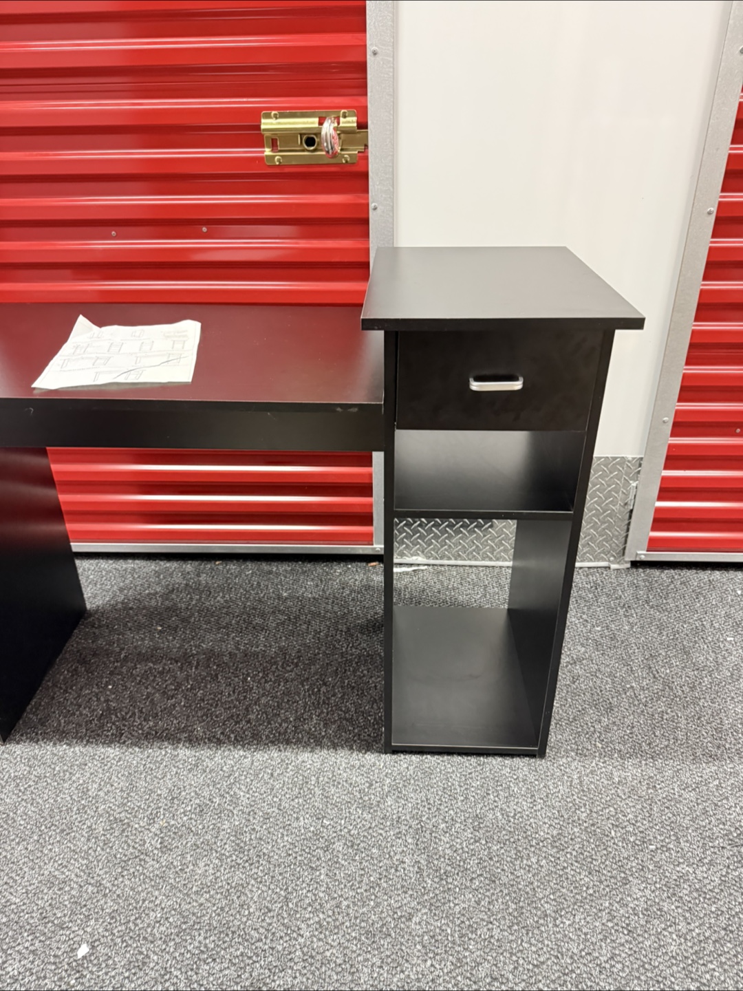 Black Desk with Storage - photo 3