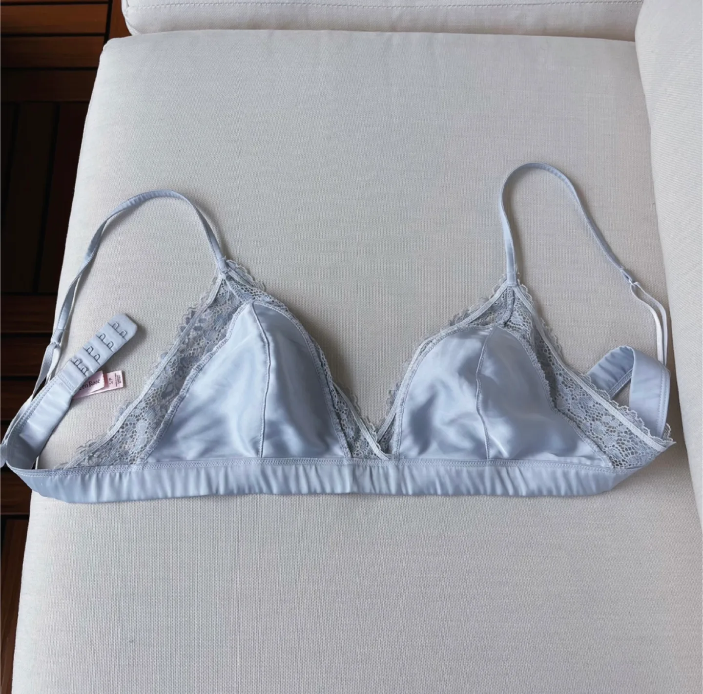 Lace Trim Triangle Bra-Size S thumbnail