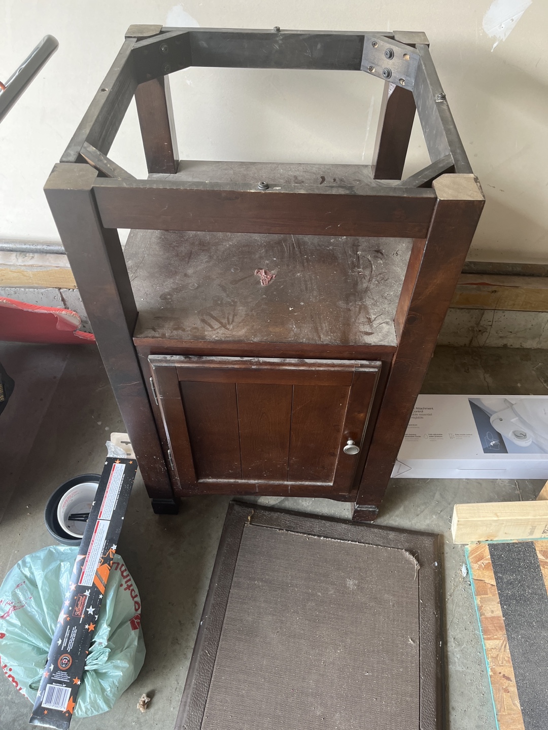 Wood Table with Cabinet - photo 4