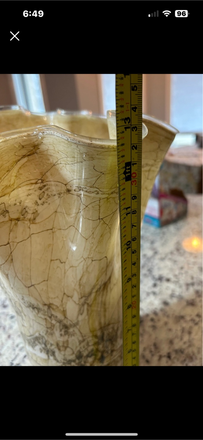 Unique Glass Vase with Marble Pattern - photo 5