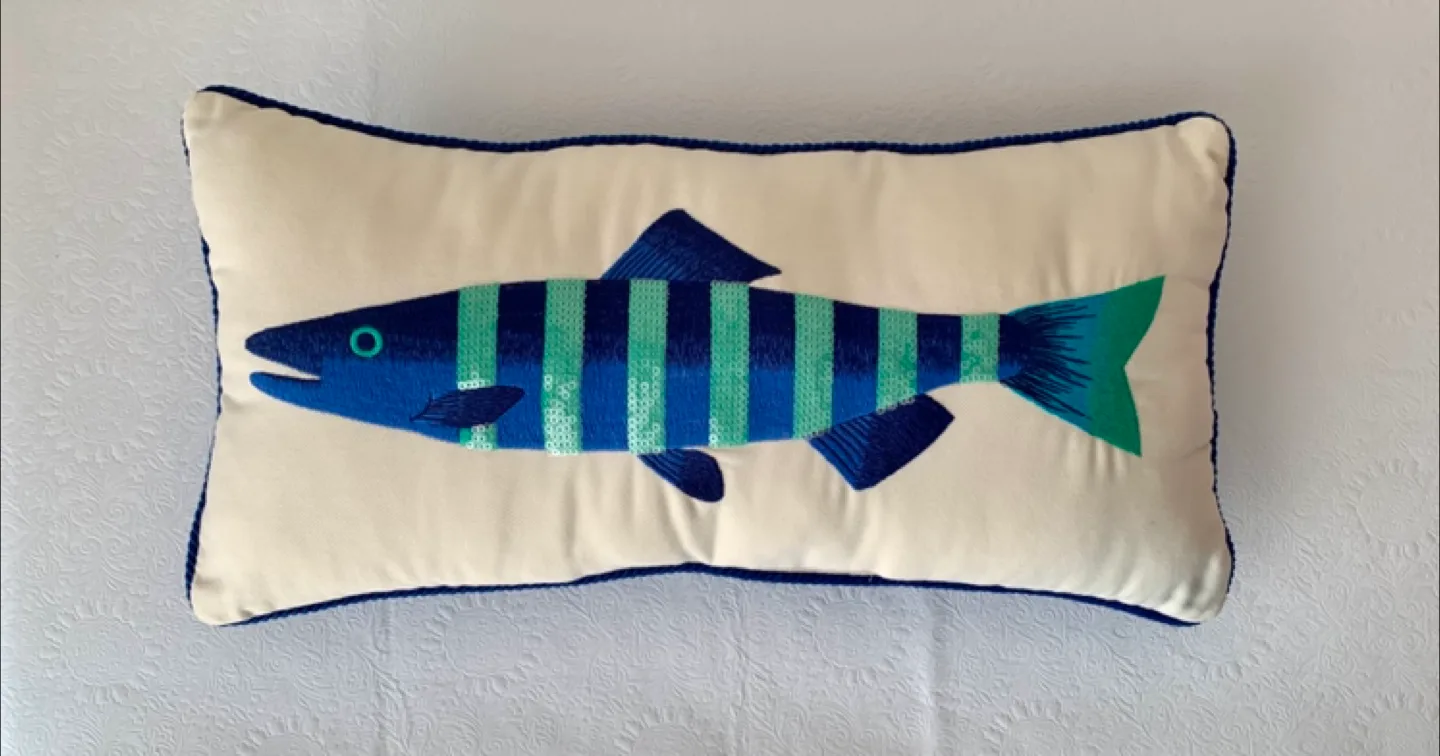 Barracuda Sequin Pillow thumbnail