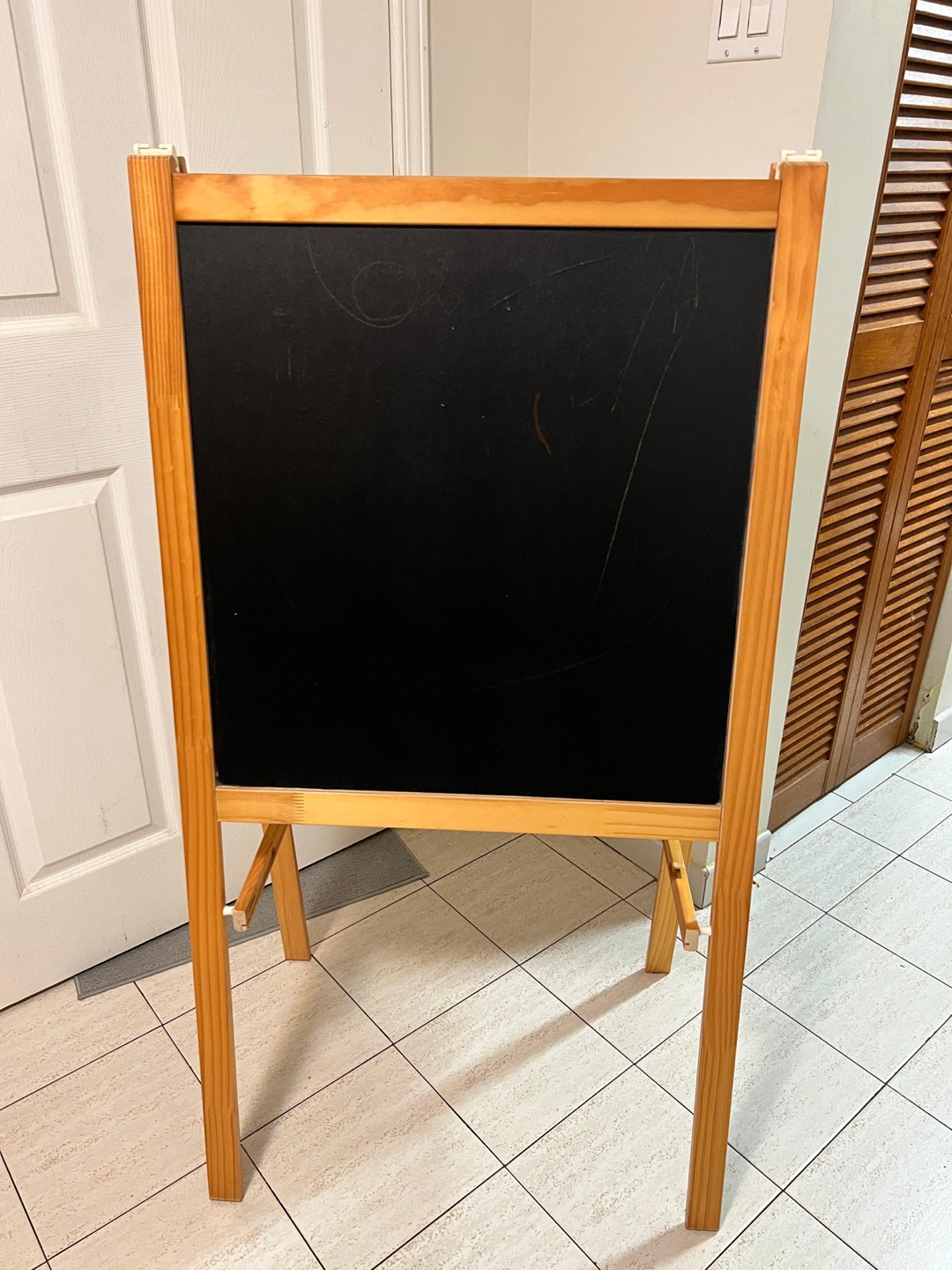 Wooden Easel with Chalkboard and Whiteboard - photo 2