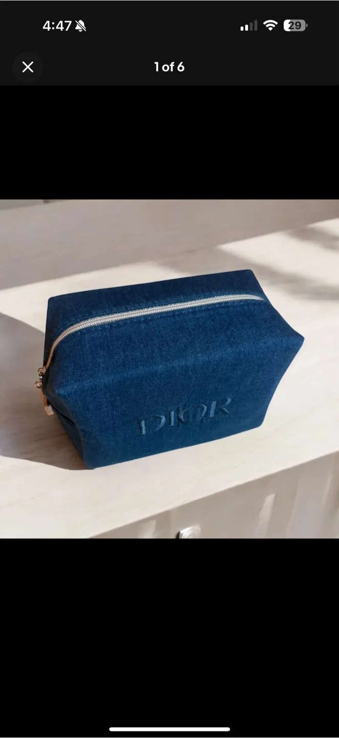 DIOR Denim Makeup Bag image indicator(2)