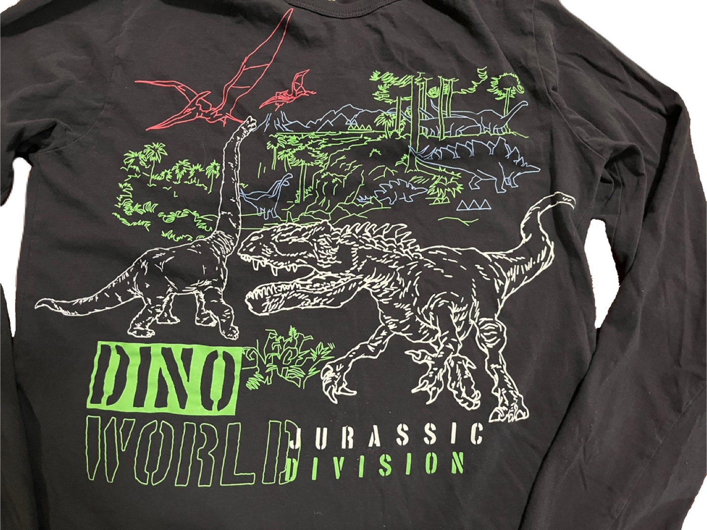 OshKosh boys’ 14 long sleeve Dino World T-shirt, dark grey - photo 3