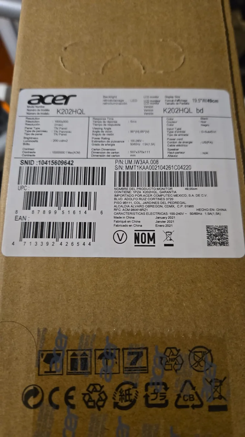 New Acer 19.5" TN Monitor image indicator(5)