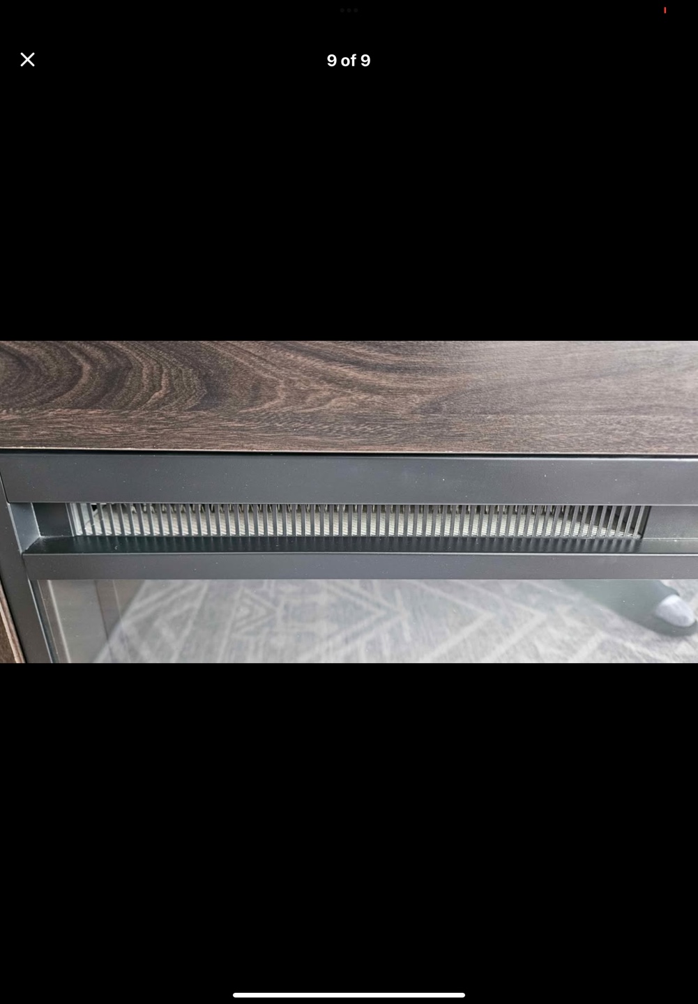 Large TV stand with fireplace for sale
