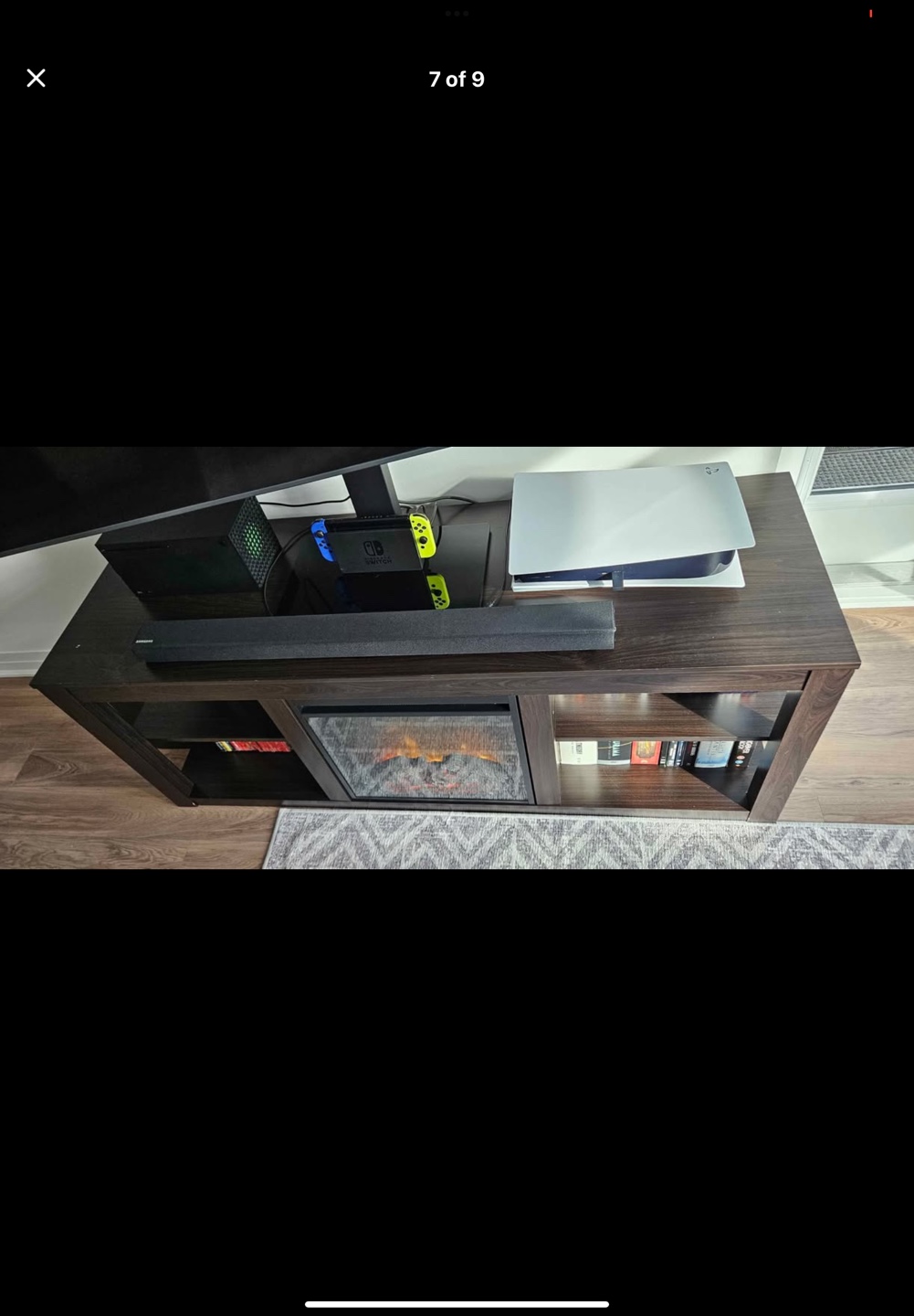 Large TV stand with fireplace for sale - photo 3