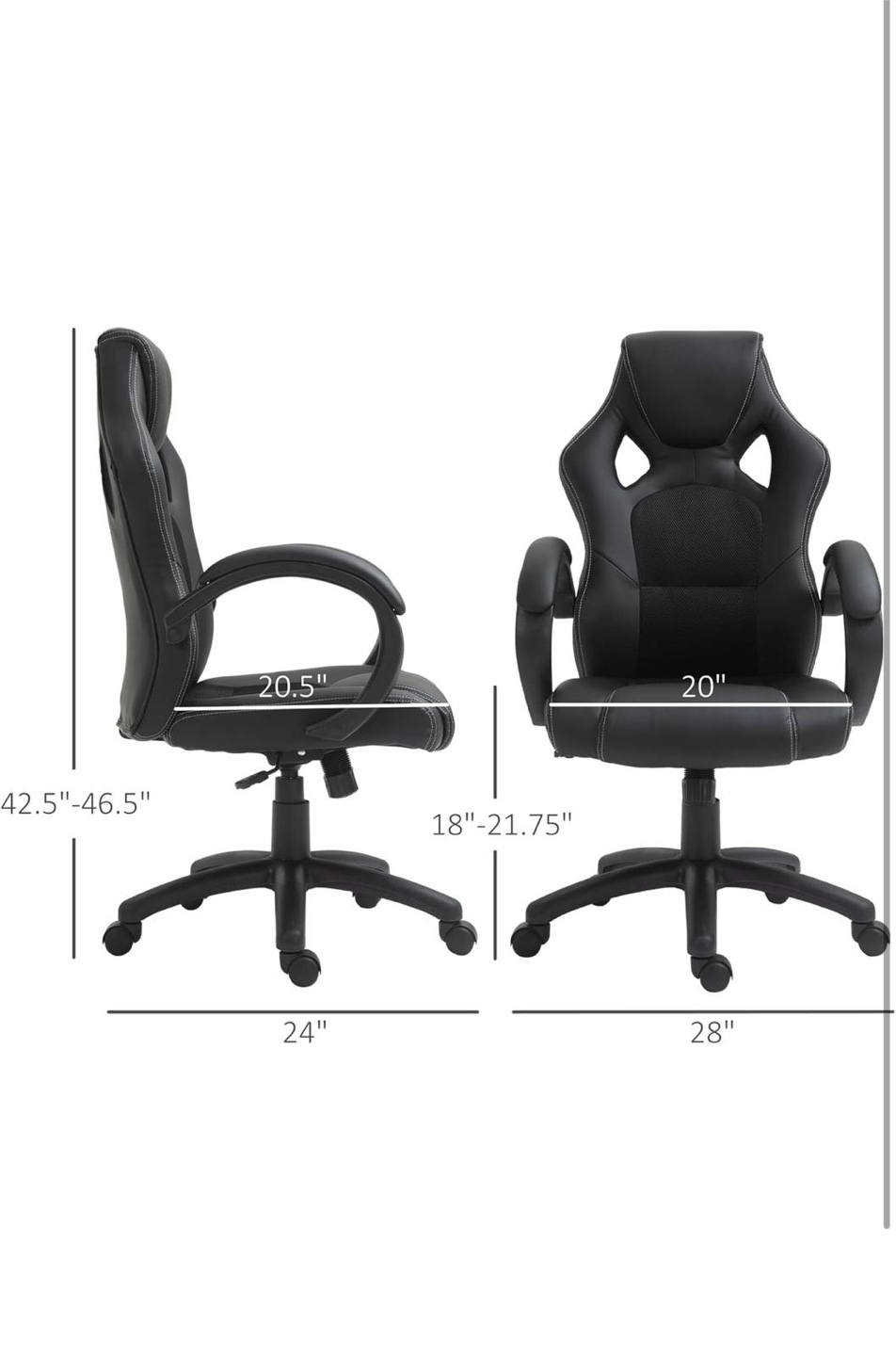 Black Ergonomic Gaming Chair - photo 2