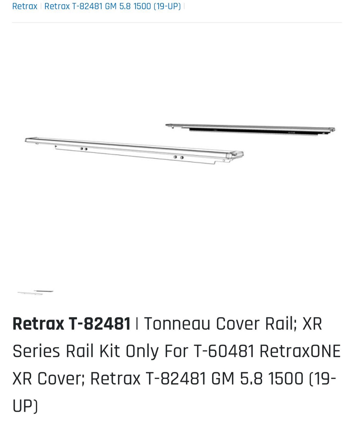 Retrax XR Rail Assembly