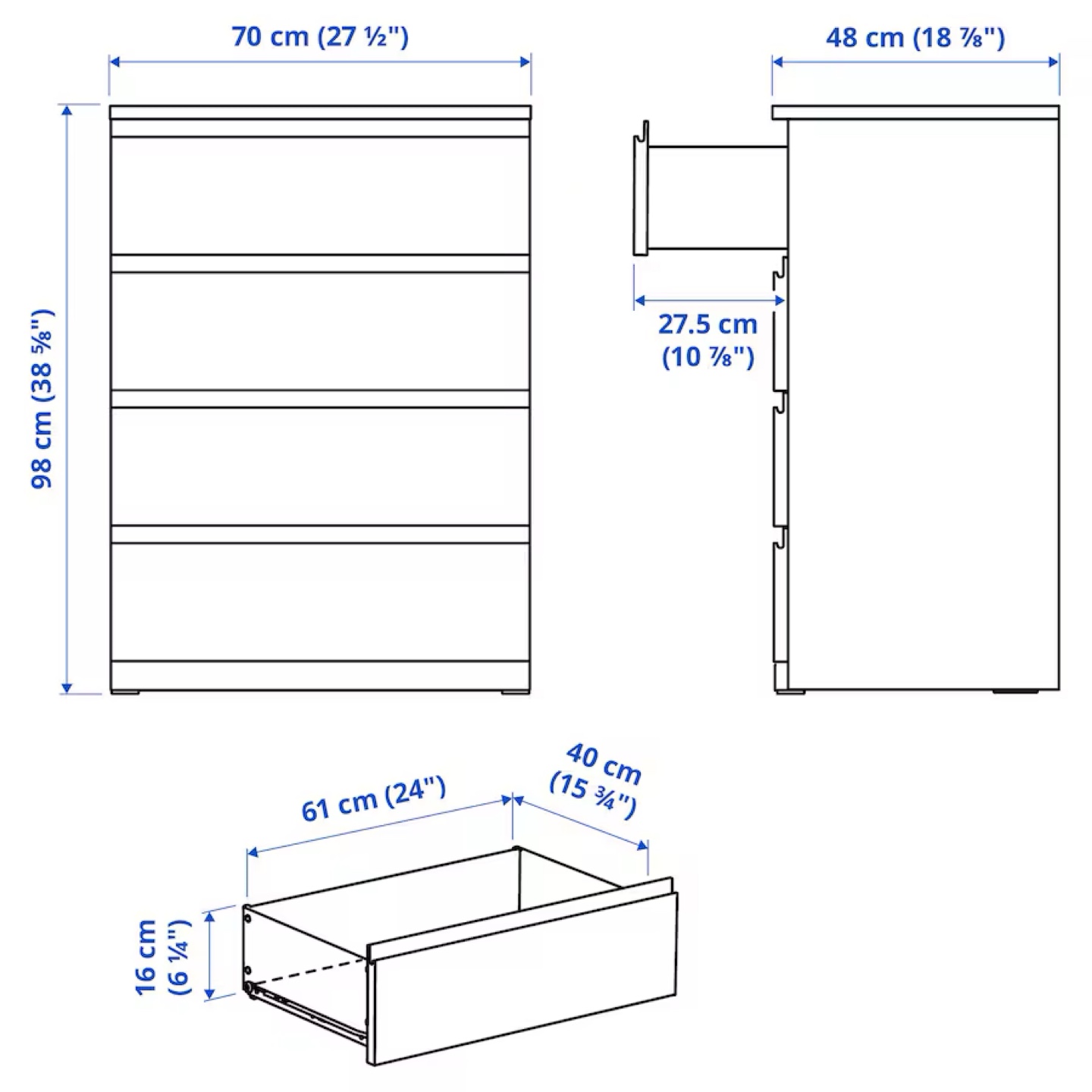 IKEA 4-Drawer Chest - photo 3
