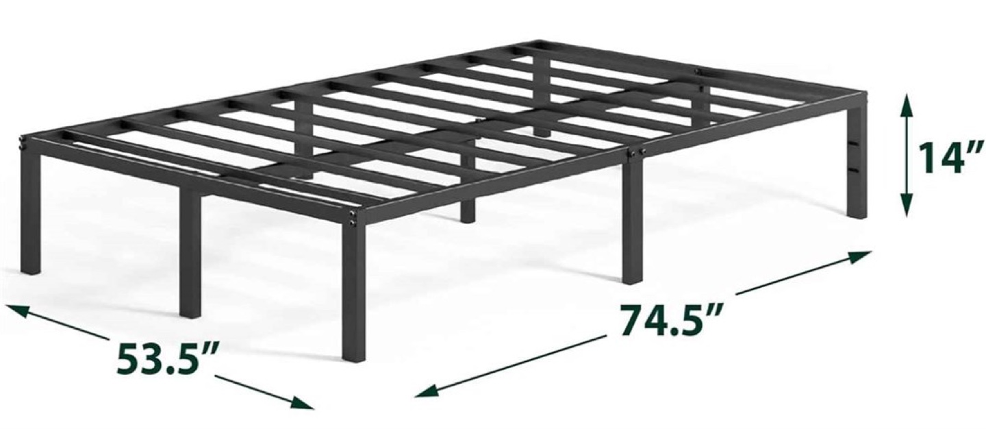 New Zinus Yelena 14 inch Metal Bed Frame Size Full