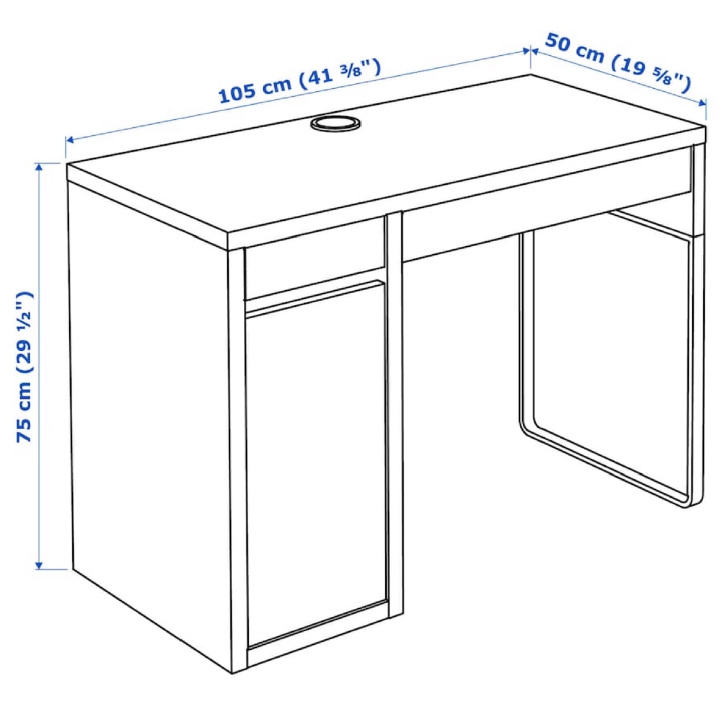 Ikea MICKE Desk, white, - photo 4
