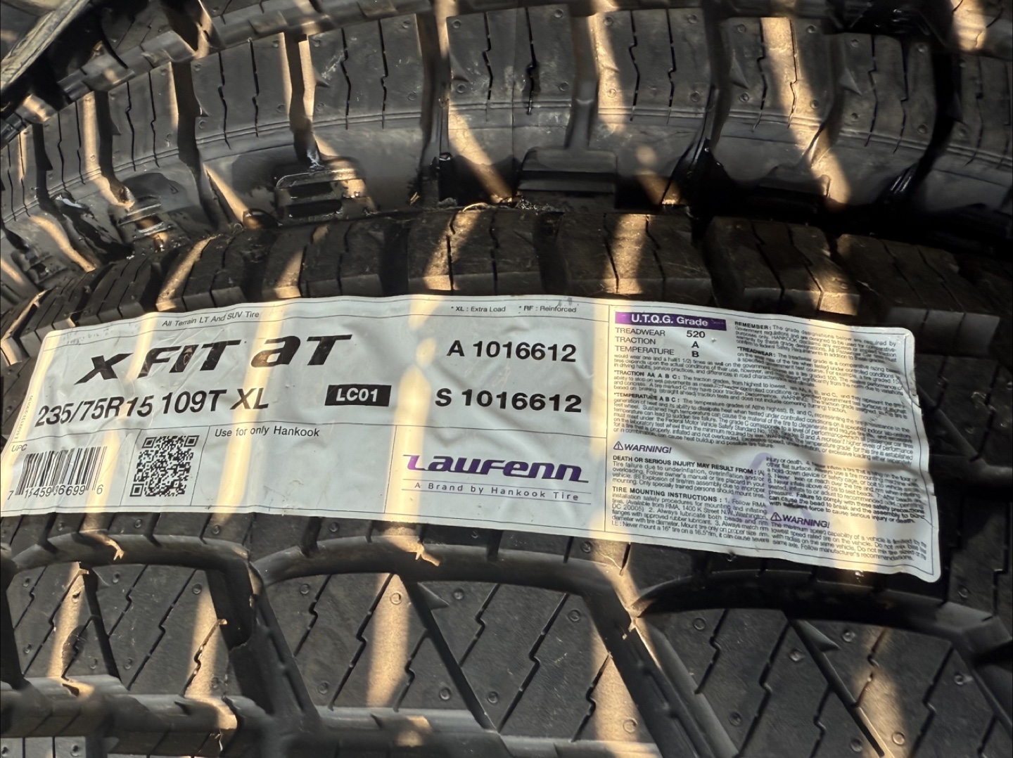 235/75R15 109T XL Laufenn Tires - photo 3