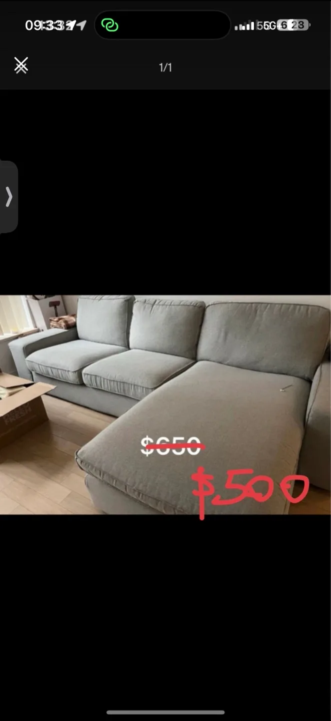 Grey Sectional Sofa thumbnail
