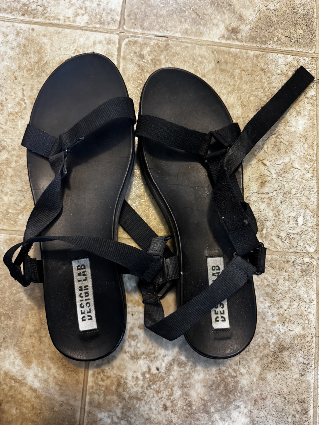 Design Lab Black Sandals Size 10 Female