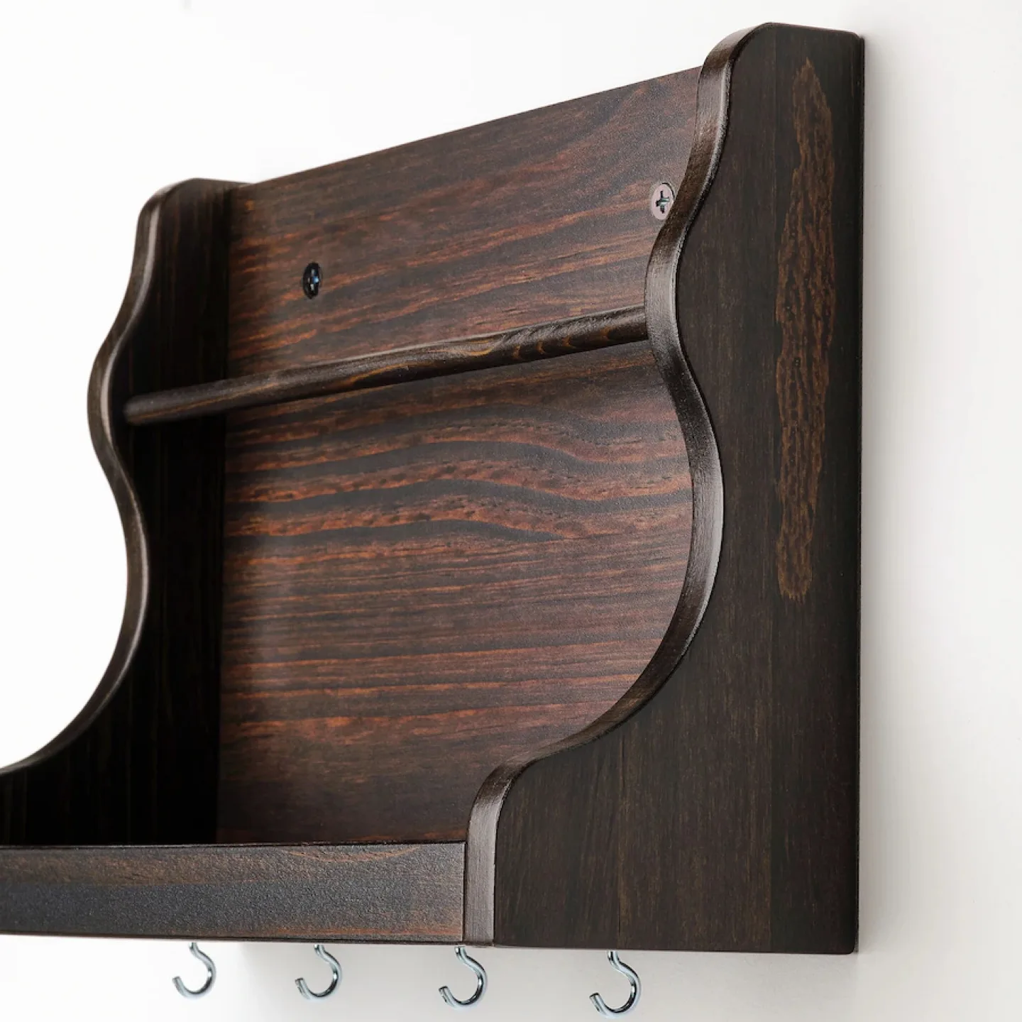 IKEA discontinued LEVLA Wall-Mounted Shelf with Hooks image indicator(2)