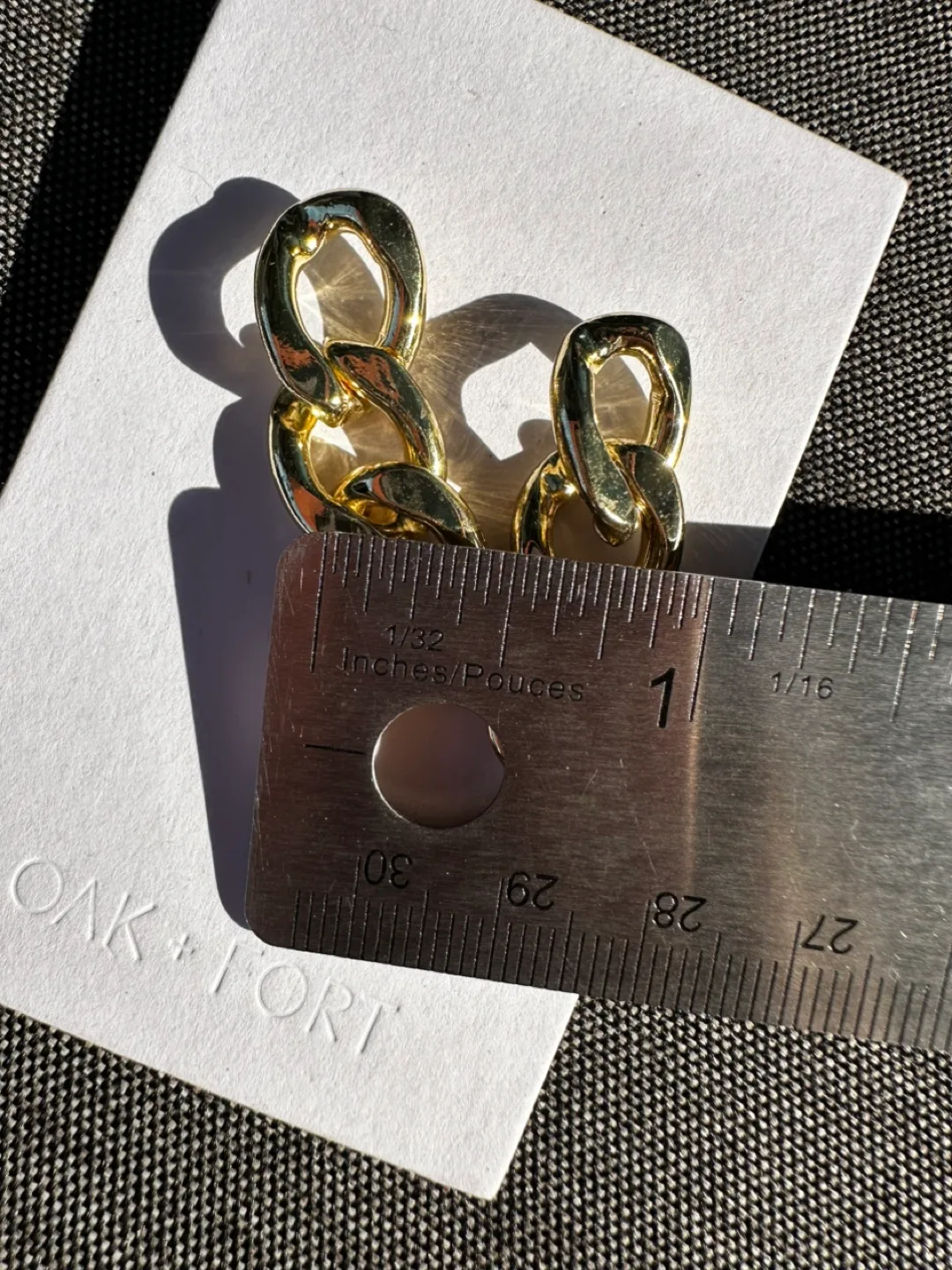 NEW Oak + Fort Gold Chain Earrings image indicator(3)