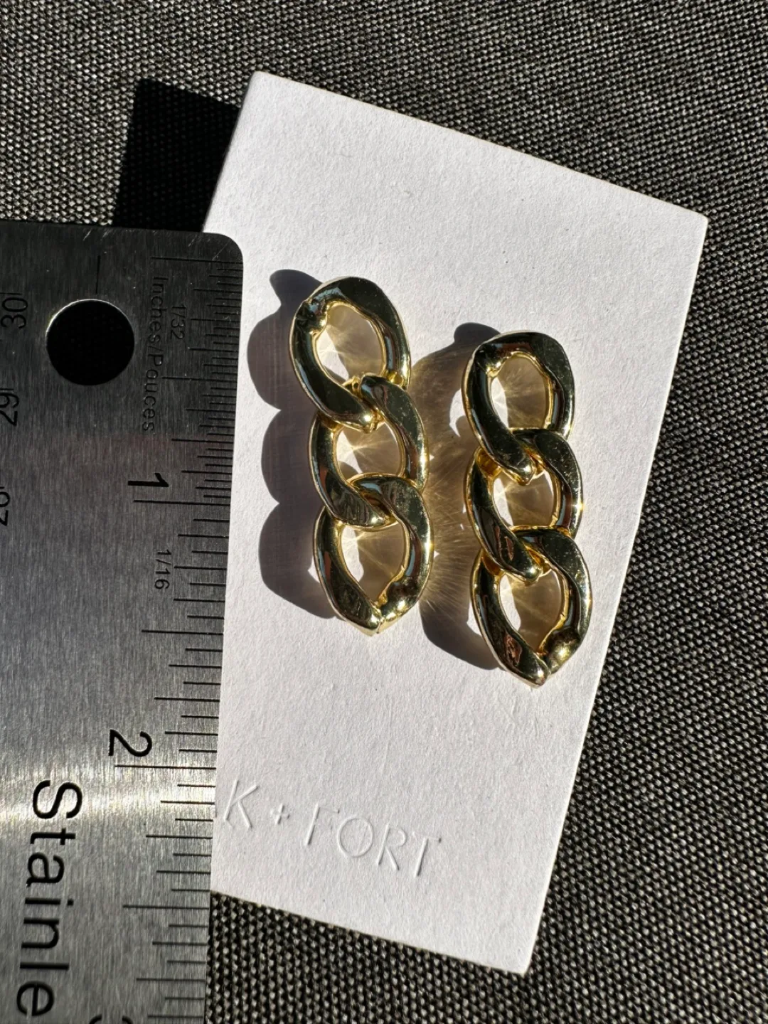 NEW Oak + Fort Gold Chain Earrings image indicator(2)