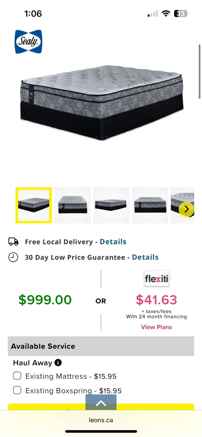 Sealy Posturepedic Mattress（Queen)