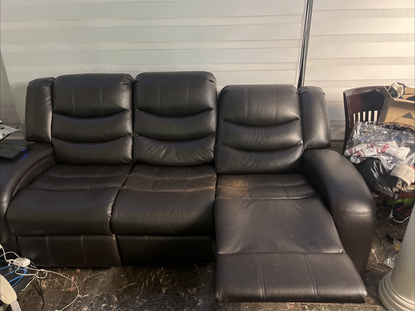 Black Reclining Couch & Love Seat Set