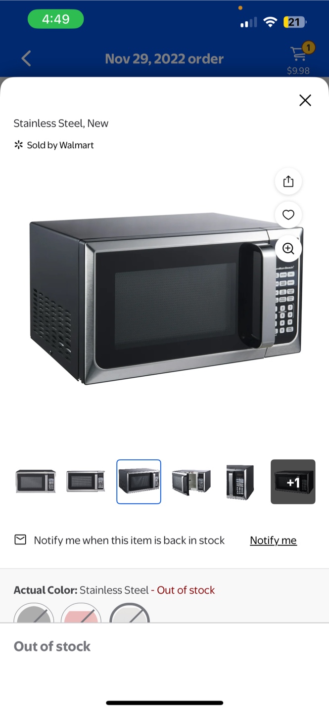 Hamilton Beach Microwave Oven