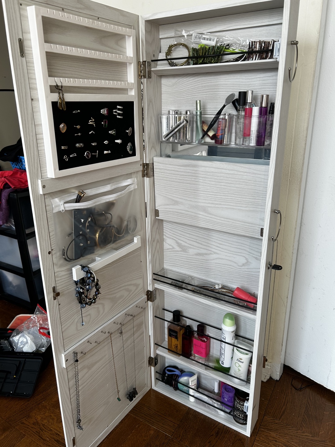 Wooden Jewelry Mirror Armoire - photo 3
