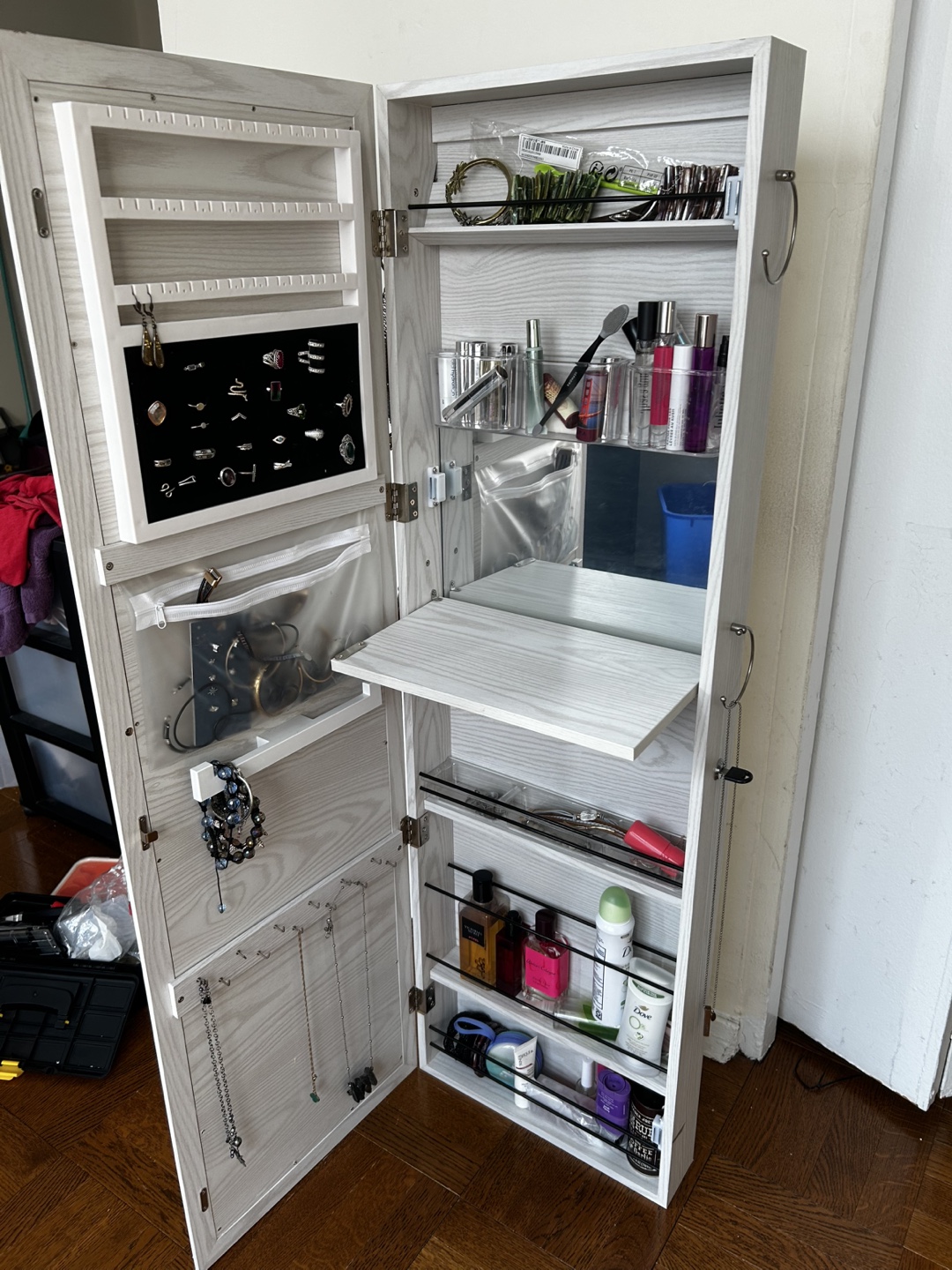 Wooden Jewelry Mirror Armoire - photo 5