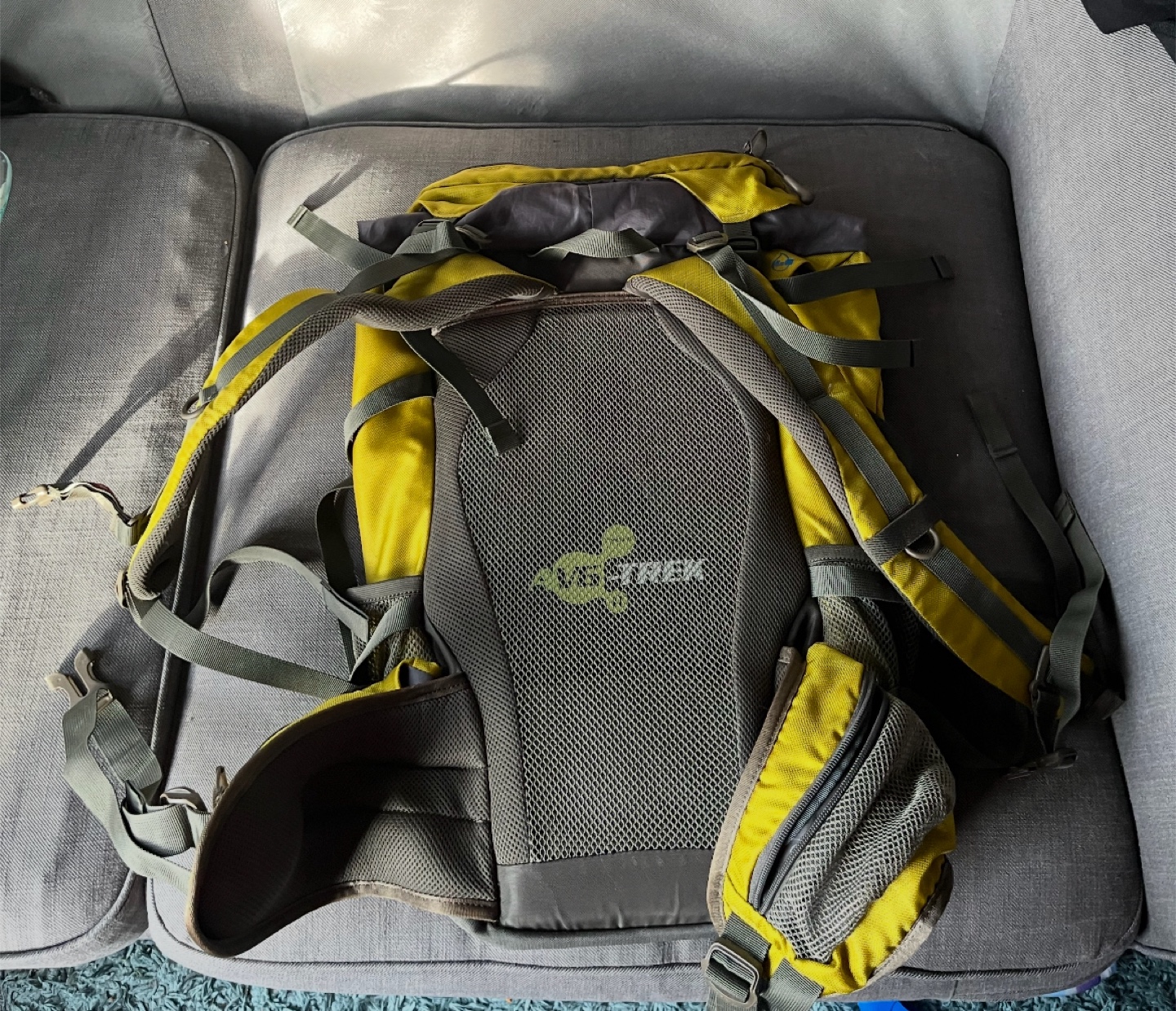Yellow and Grey hiking  Backpack