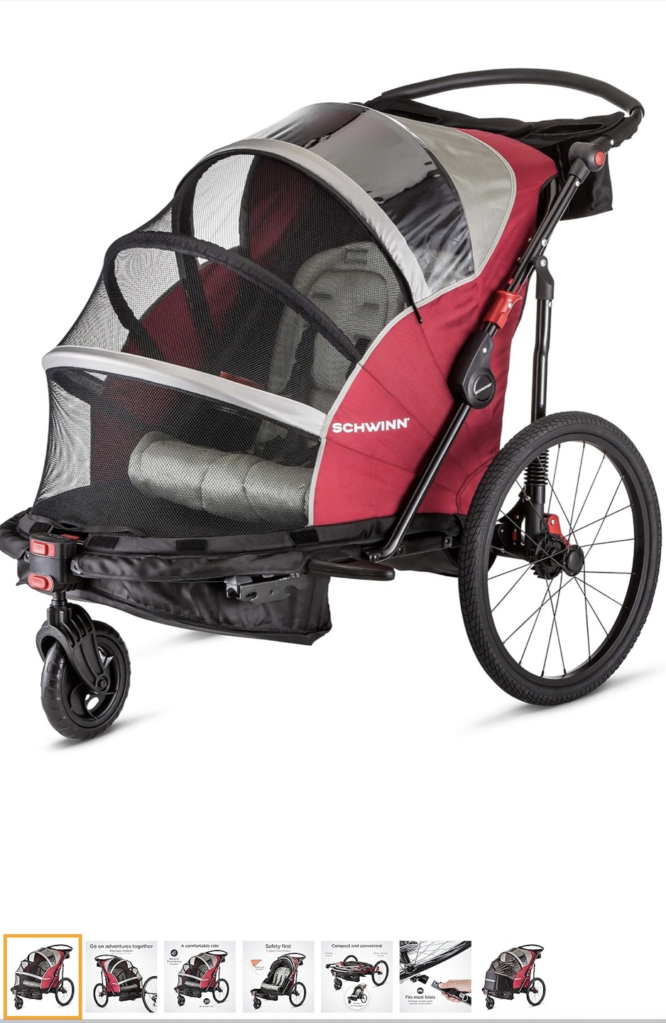Schwinn Joyrider Two Seat Bike Trailer - photo 2