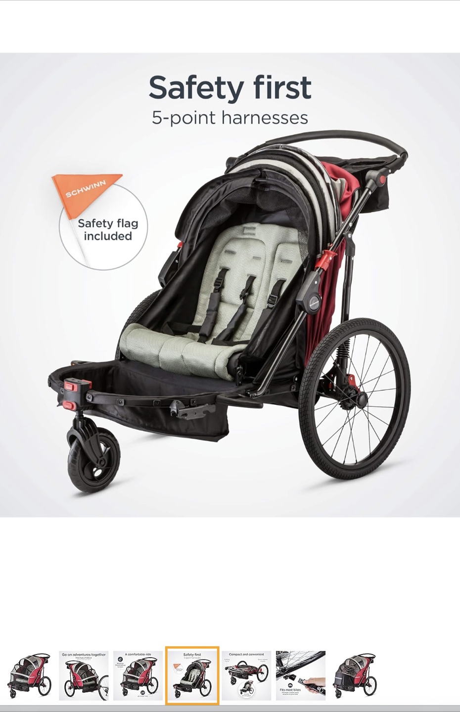 Schwinn Joyrider Two Seat Bike Trailer - photo 5