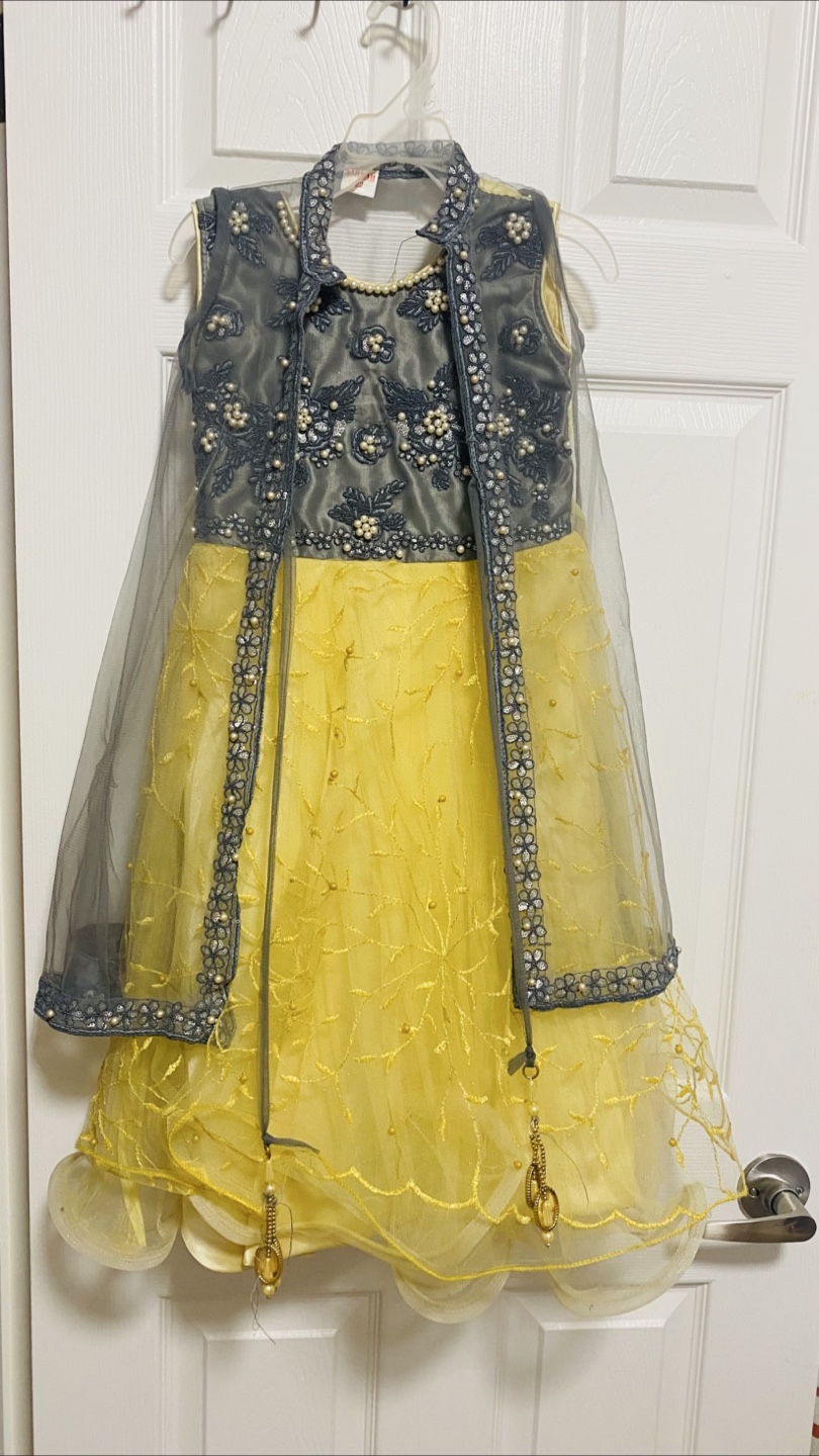 Lovely Girls Yellow Dress with Sleeveless Jacket - photo 2
