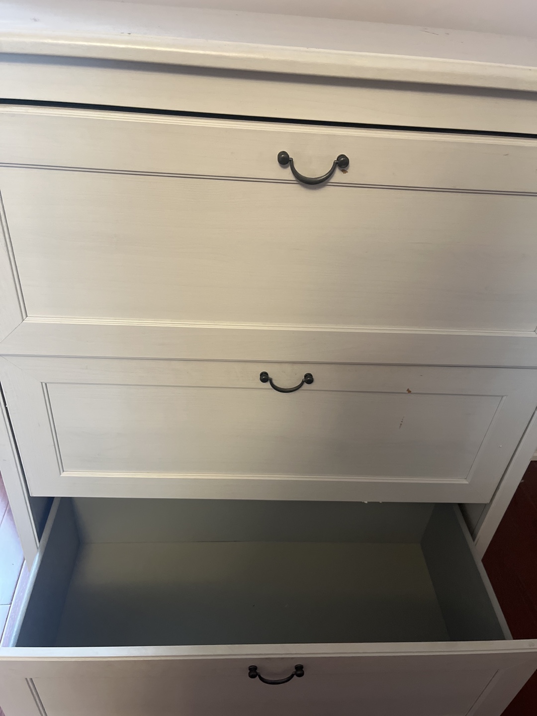 Moving Sale | White Three-Drawer Chest - photo 3