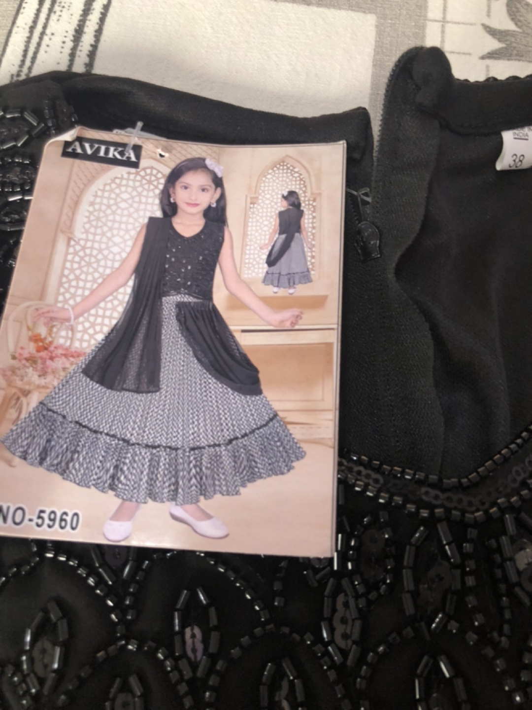 Avika Girls' Formal Black Dress