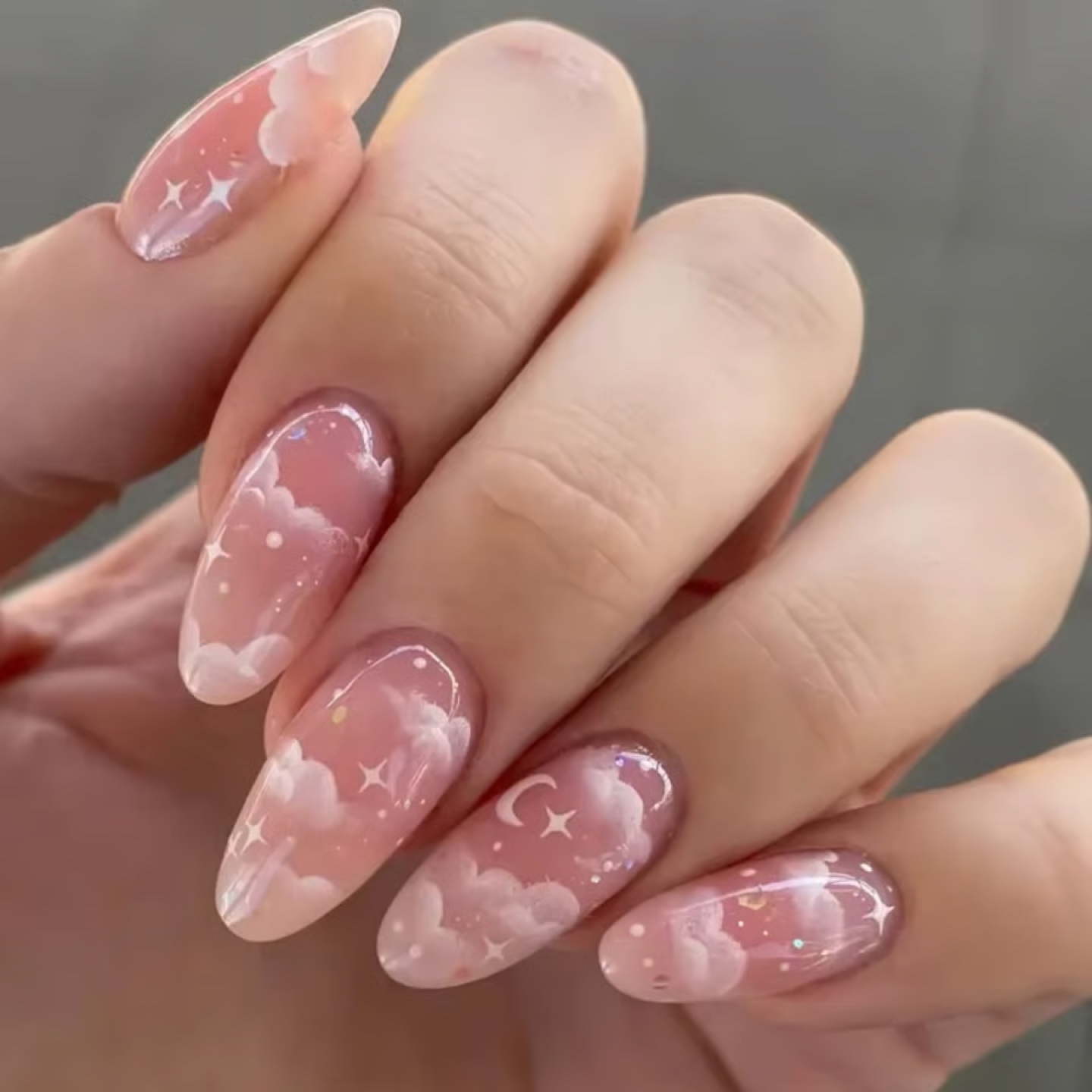 Dreamy Pink Sky Press-On Nail Tips - photo 2