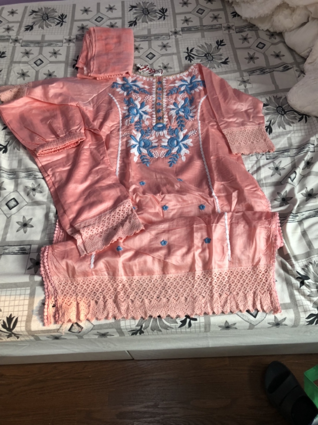 Pink Embroidered Outfit