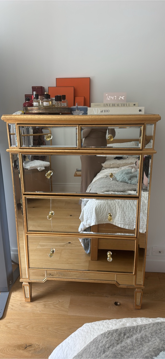 Gold Mirrored Dresser