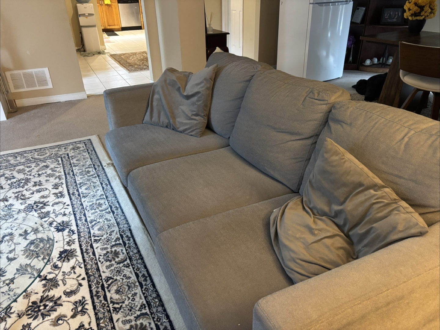 Grey Sofa with Pillows - photo 2