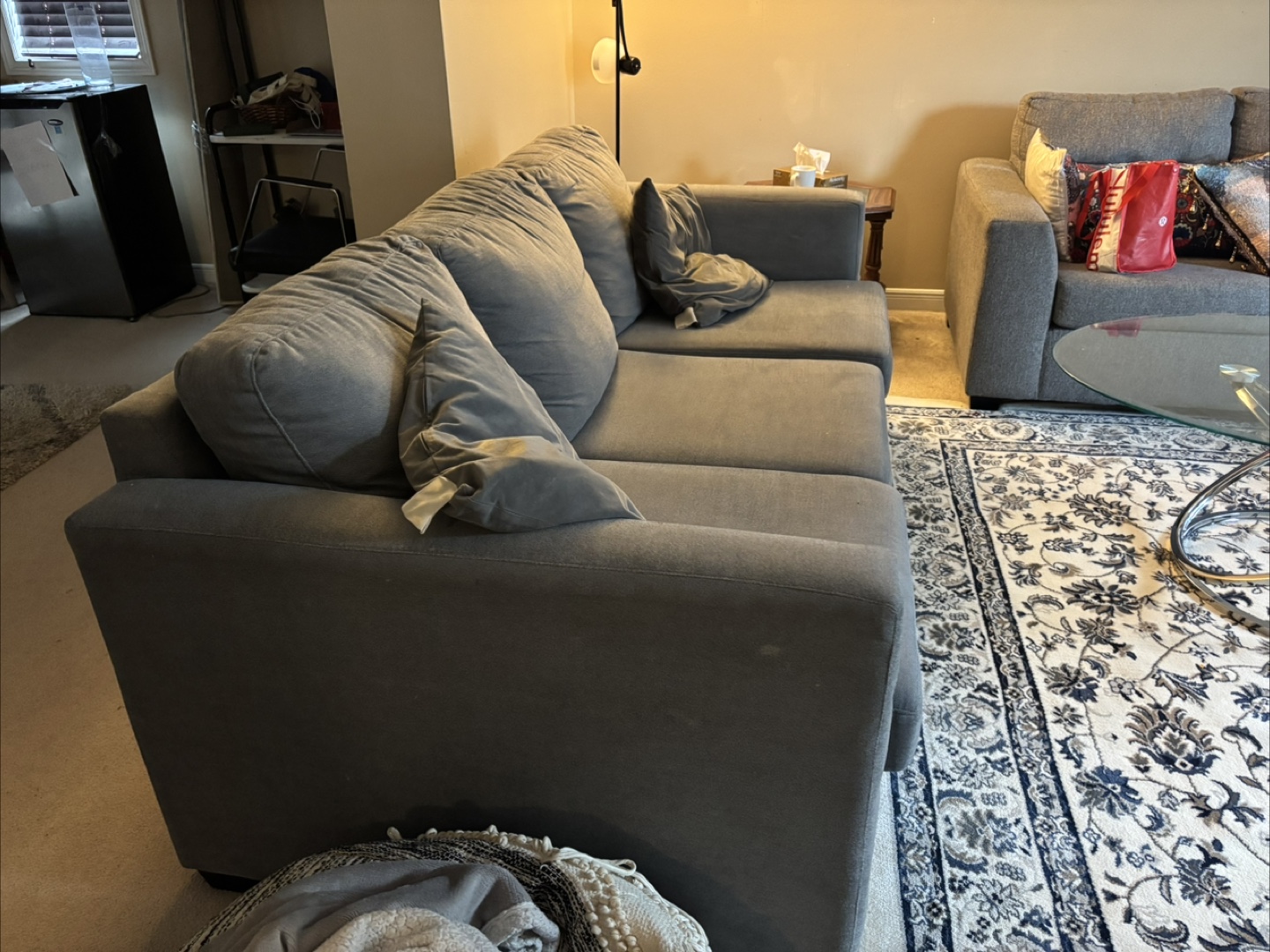 Grey Sofa with Pillows - photo 3