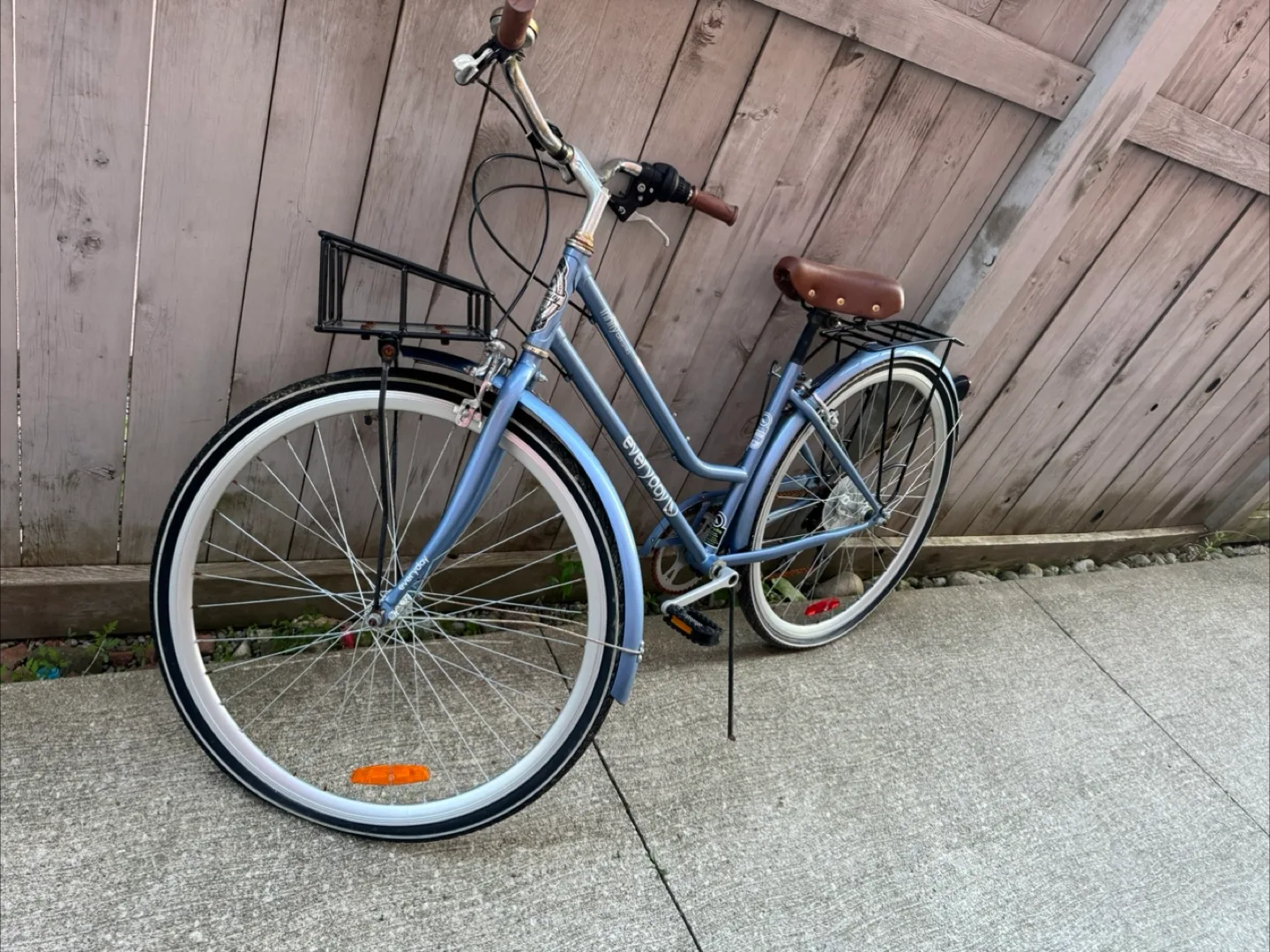 Blue Bike With Basket