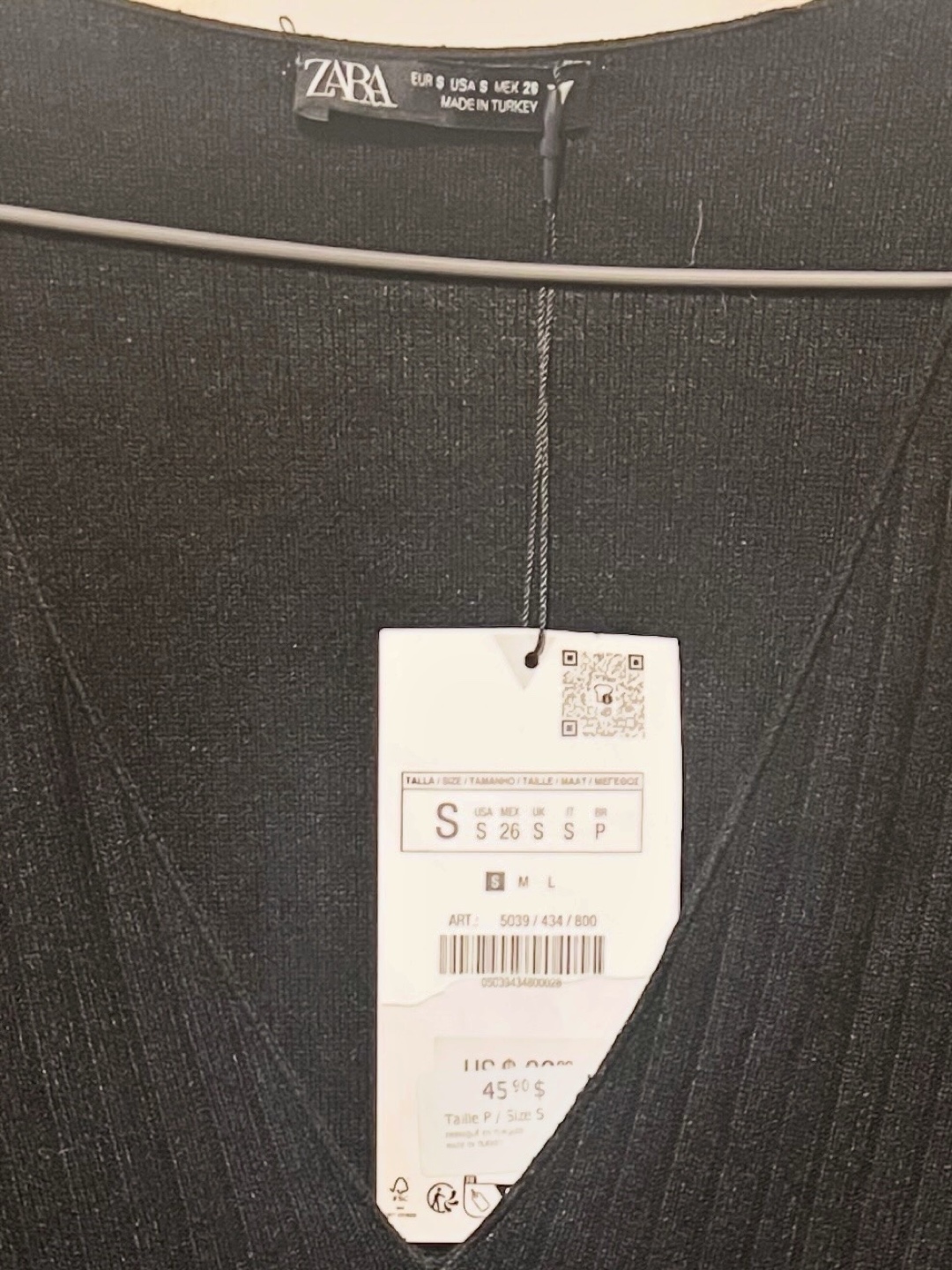 Zara Black Ribbed Dress - photo 5