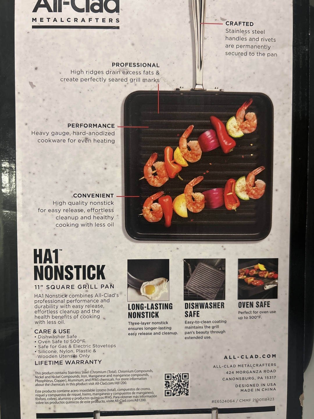 All-Clad HA1 Nonstick Square Grill Pan - photo 3