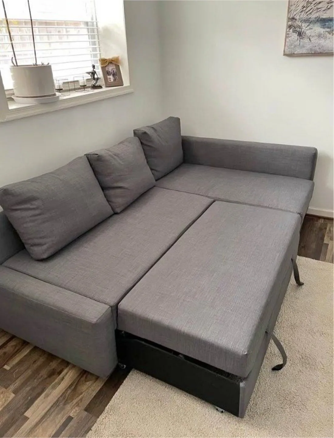 IKEA grey Friheten Sofa Bed sectional couch (delivery available) image indicator(3)
