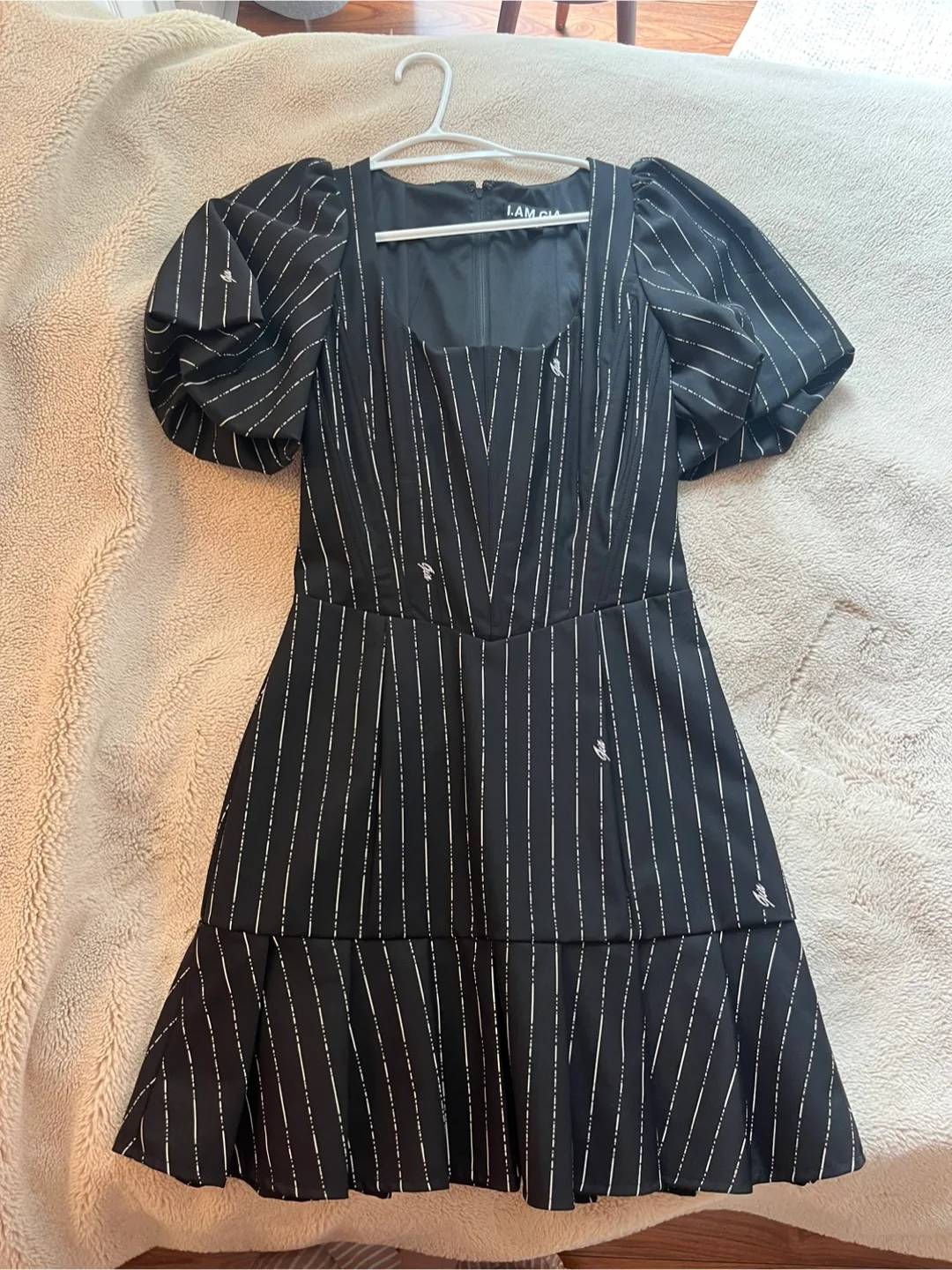 I.AM.GIA Black and White Striped Dress thumbnail