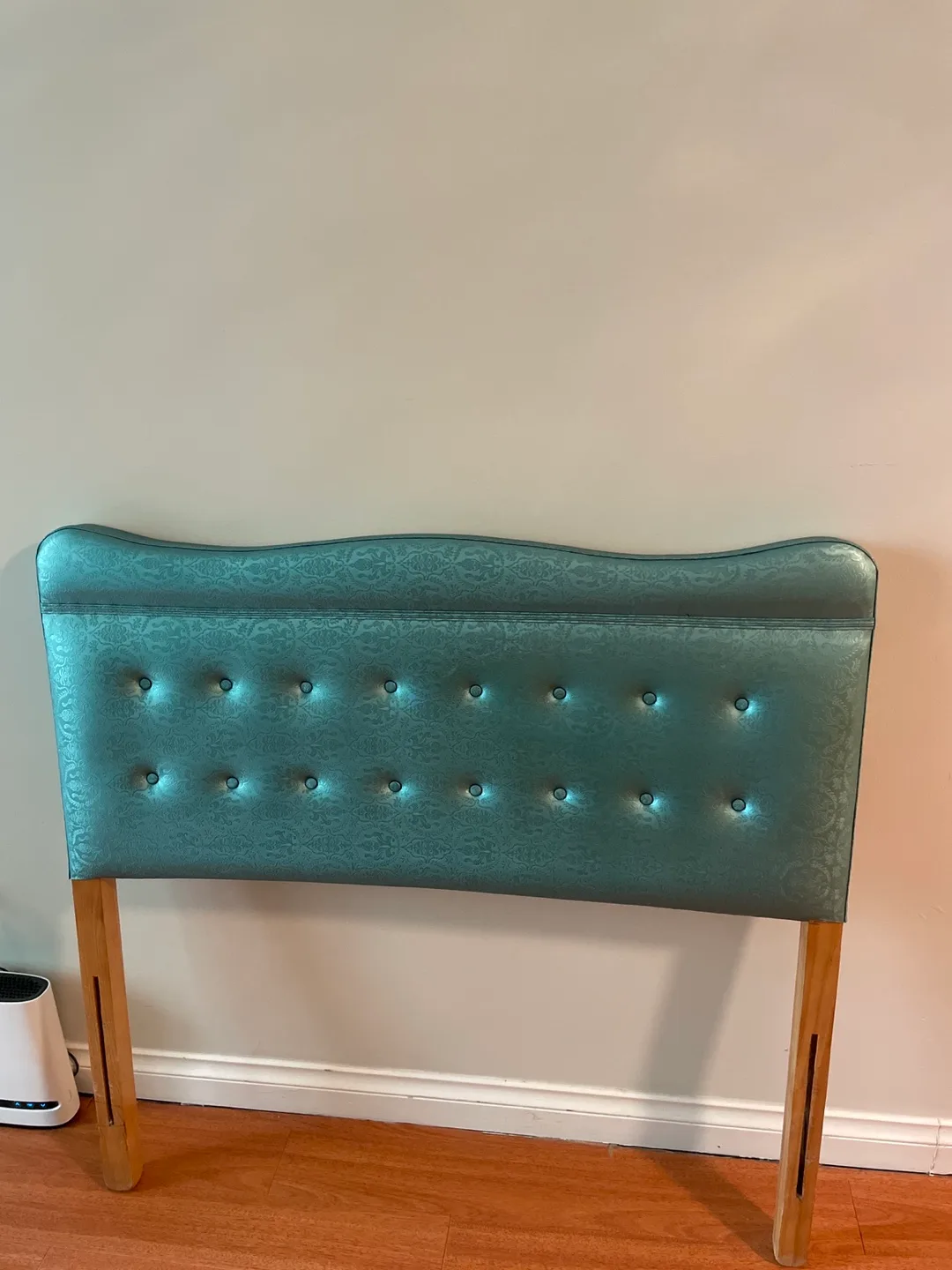 Aqua Upholstered Headboard - twin size #freecycle thumbnail