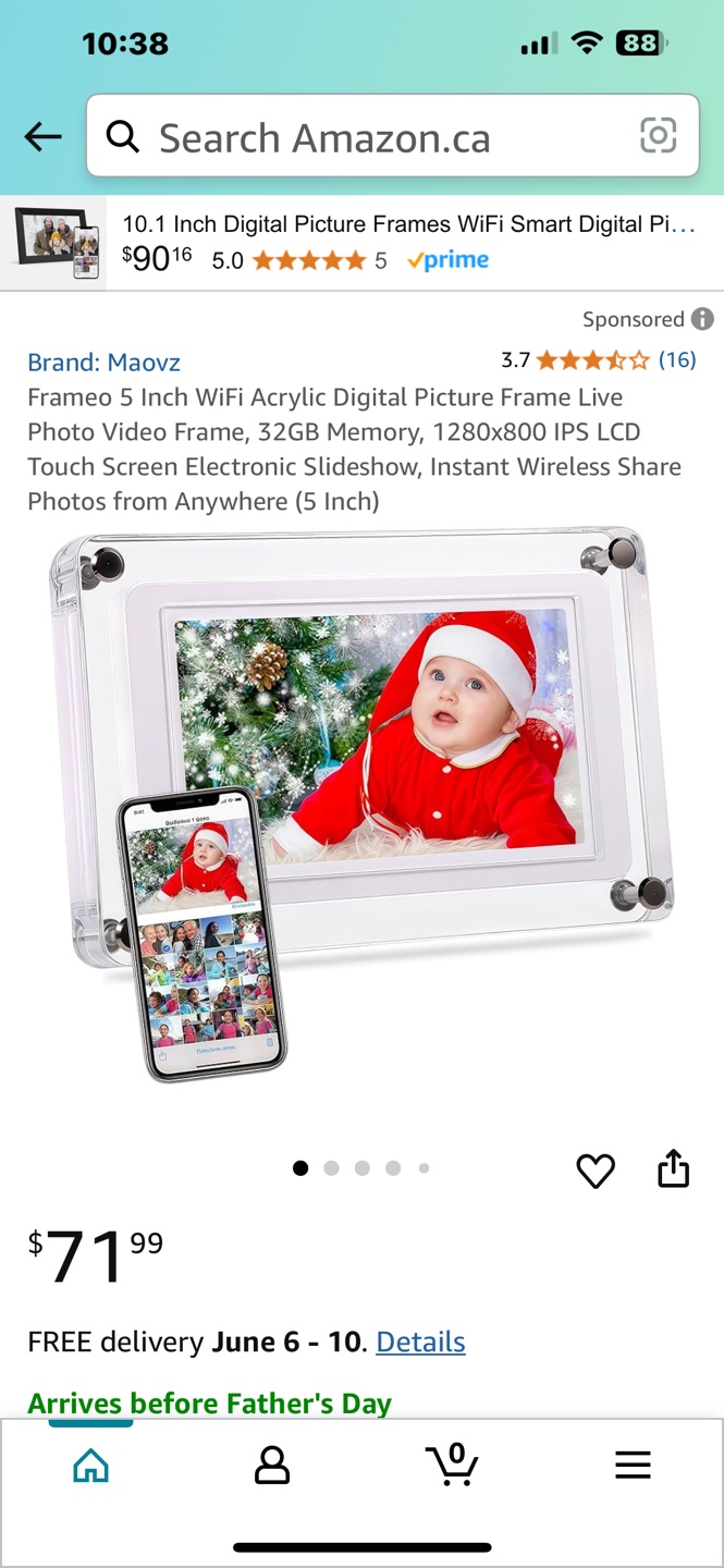 Digital Picture Frame 5 inch Auto-Rotate