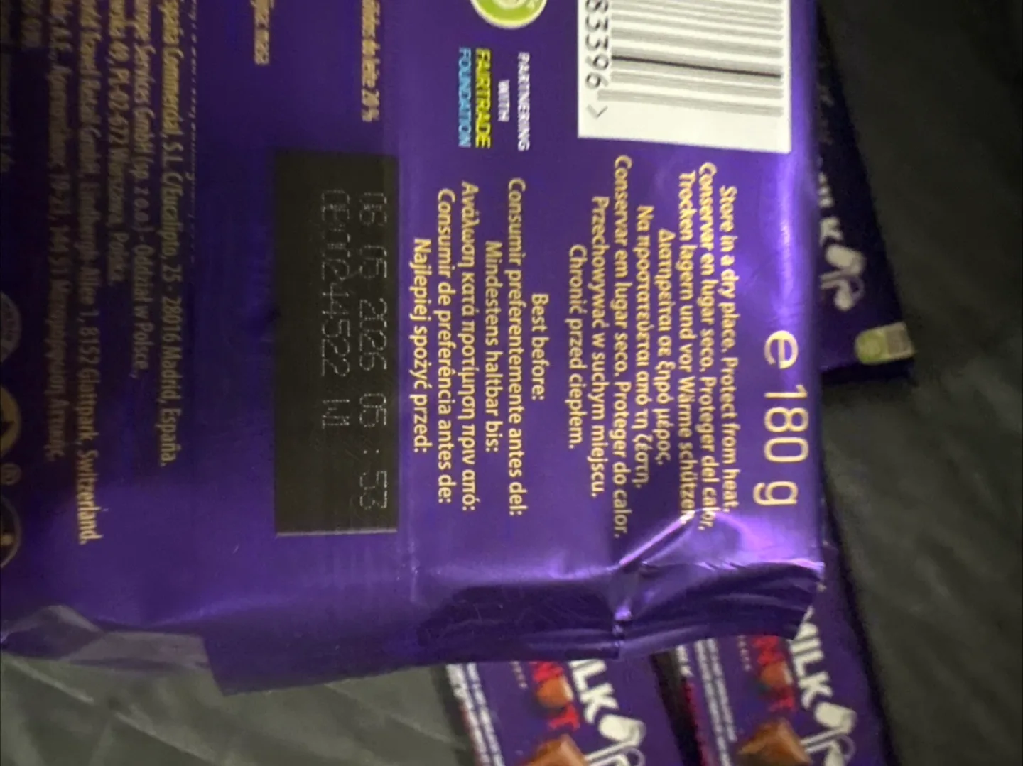 Five  Cadbury Chocolate Bars 180g image indicator(5)