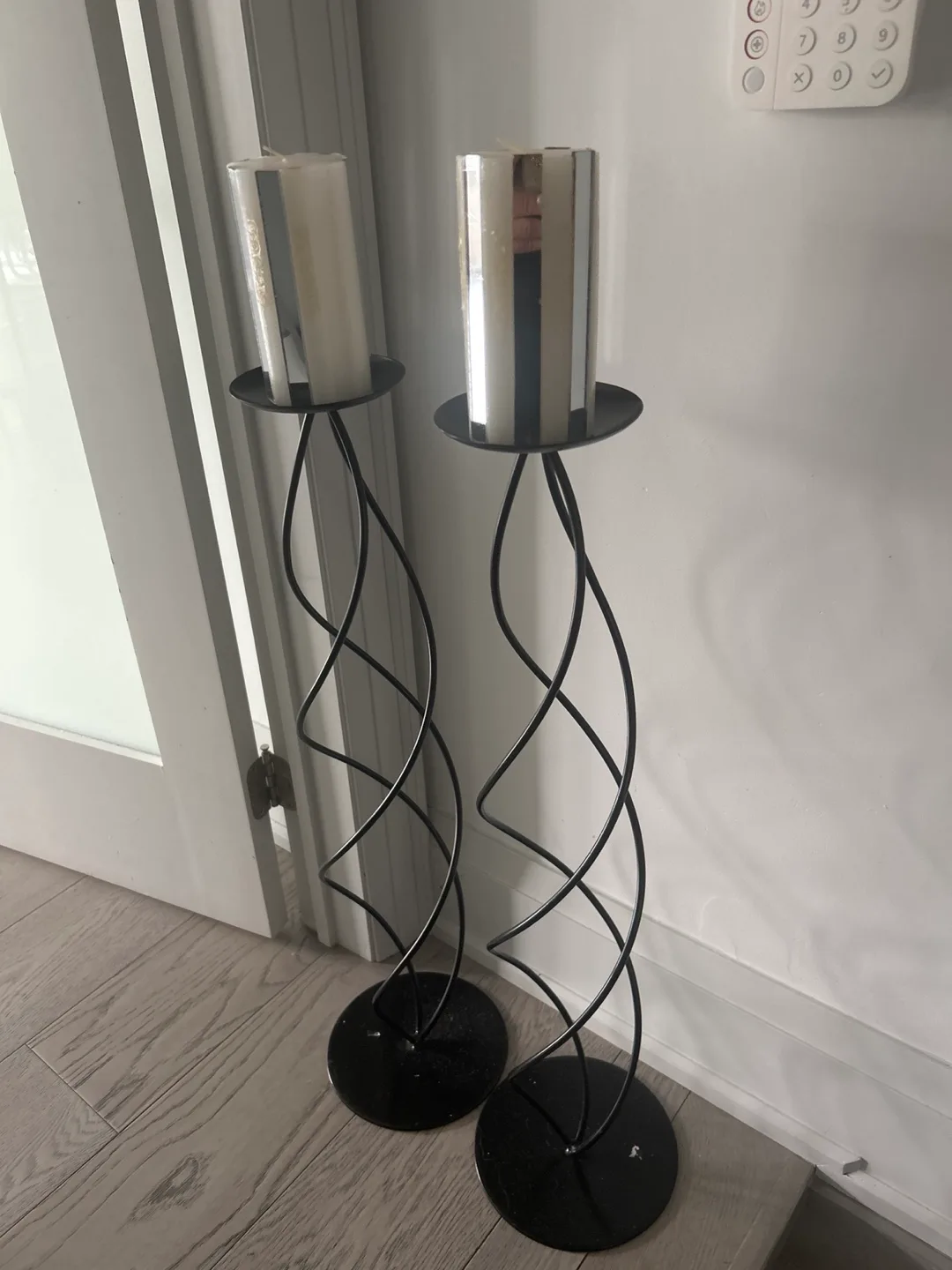 Set of Two Metal Candle Holders thumbnail