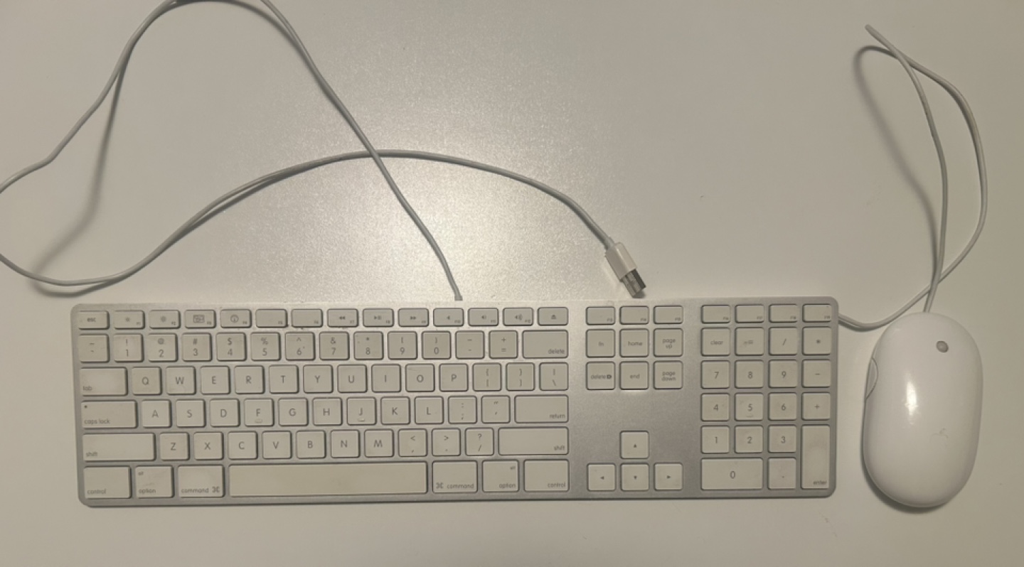Apple keyboard and mouse