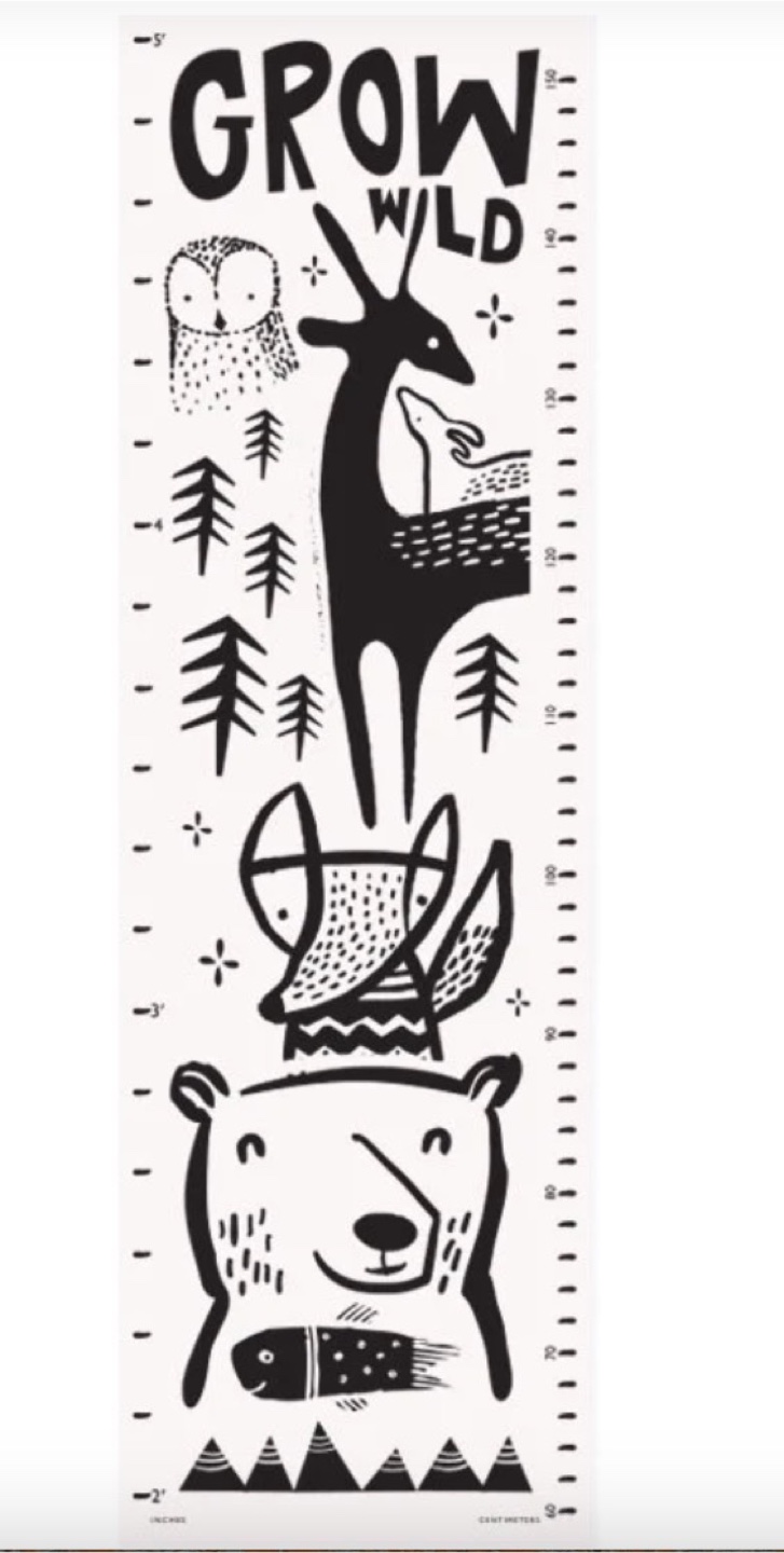 Wee Gallery Watch Me Grow Canvas Height Chart